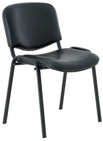 ISO bőr konferencia szék - fekete lábak, fekete