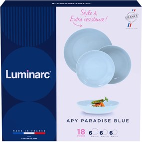 Luminarc 18 részes étkészlet Apy Paradise Blue