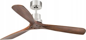 Faro Lantau L mennyezeti ventilátor, matt nikkel/dió, DC motor, 132 cm