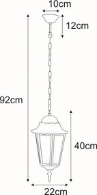 KAJA K-5006H CZARNY LOZANA Fekete Színű Kültéri Függeszték 1xE27 15W IP44