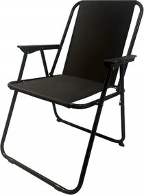 Kerti Összecsukható Túraszék Fekete 53x59x76CM Fém