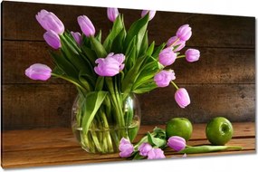 Vászonkép 120x70 Lila tulipánok