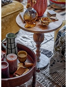 Bézs-sötétbarna puff Paloma – Bloomingville