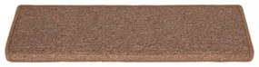 15 db barna lépcsőszőnyeg 65x21x4 cm