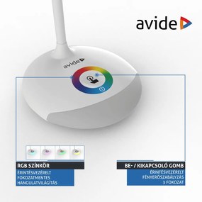 Avide LED Asztali Lámpa RGB Fehér 4W