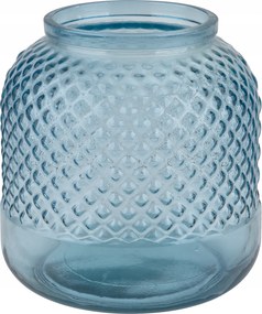 Üveg gyertyatartó 19cm