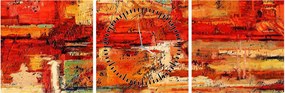 A falfestmény képe (órával) (90x30 cm)