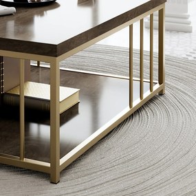Zenn Walnut and Gold konferenciaasztal