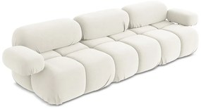 Fehér bársony moduláris kanapé 285 cm Lokua – Makamii