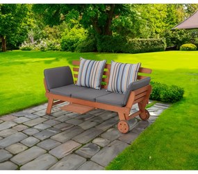Barna tömörfa kerti pad Rincon – Garden Pleasure