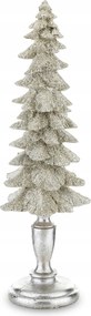 Műanyag karácsonyfa dekoráció ezüst csillámos csillogó dekoráció