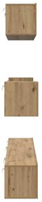 TV szekrény garnitúra 7 pcs kézműves tölgy 80 x 30 x 30 cm