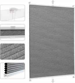 Roló Pliszírozott Sekey Méhsejt 90 X 120 CM Antracit