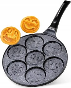 Gránit Tojástartó Serpenyő 7 Lyukú 26 cm Vilde Tapadásmentes Smiley