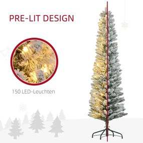 Műfenyő 180 cm, 150 LED-fénnyel és 329 ágvéggel, beltéri