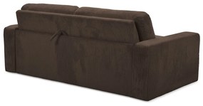 Barna kordbársony kinyitható kanapé 195 cm Nona – Makamii