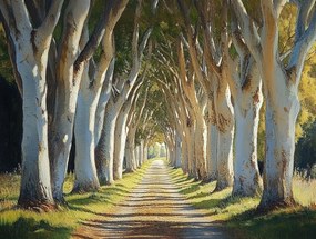 Vászonkép Canvas Fa Sikátor Út Erdő Természet Táj 80x60