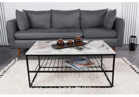 Kávésasztal ASUDE 43x95 cm fekete/fehér