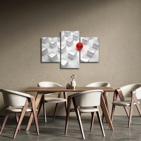 Absztrakciós kép - kocka gömbökkel (90x60 cm)