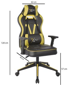 Irodai gamer szék Vamivo 4 (sárga + fekete) . 1093827