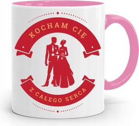 Rózsaszín Bögre A Feleség Barátnőjének Szeretlek nyomott mintával