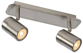 Lucide 26957/10/12 - LED Spotlámpa LENNERT 2xGU10/5W/230V matt króm