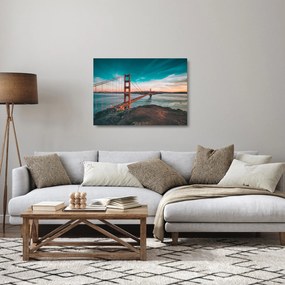 Kép - Golden Gate, San Francisco (üvegen) (70x50 cm)