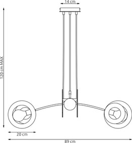 Emibig modern skandináv függeszték skiva fehér emi1410/4
