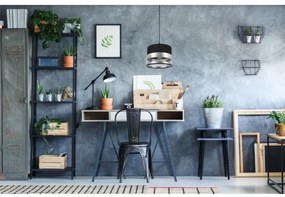 Csillár zsinóron MILO 1xE27/60W/230V ezüst/fekete