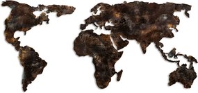 World fém fali dekoráció, 127 cm