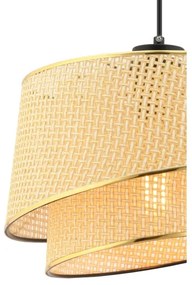 Kábeles függőlámpa BARETTE 1xE27/60W/230V barna/arany