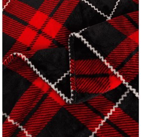 Mikroplüss pléd ALBURY, piros Méret: 160 x 200 cm