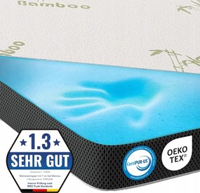 Felületi matrac rátét 140x200cm Bambusz hab Topper 7cm H2/H3