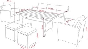 Avenberg ALICANTE Nagy családi kerti garnitúra