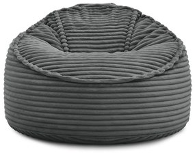 Sötétszürke kordbársony babzsákfotel Socrate – Bobochic Paris