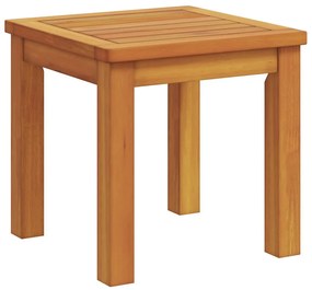 napozóágy asztallal és párnával, Tömör akácfa, napozóágy krém párnákkal, Tömör akácfa, kerti oldalasztal 35x35x34 cm, Tömör akácfa