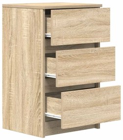 sonoma tölgy éjjeliszekrény 3 fiókkal 39x35x65 cm