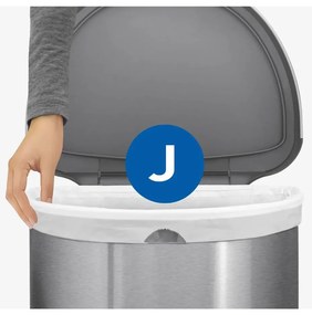 Rozsdamentes acél pedálos szemetes 45 l – simplehuman