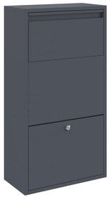Csomagdoboz Antracit 44x22x82 cm Fém