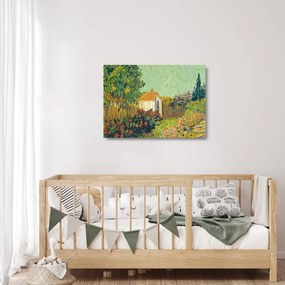 Üveg kép - Imitator of Vincent van Gogh, Landscape, reprodukciók (70x50 cm)