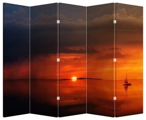 Paraván - Vitorlás naplementekor (210x170 cm)