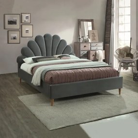 Santana Velvet ágykeret 160cm Bársony - Szürke