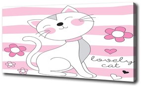 Vászonkép nyomtatás Fehér macska oc-108886696