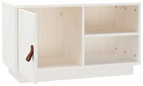fehér tömör fenyőfa TV-szekrény 70 x 34 x 40 cm
