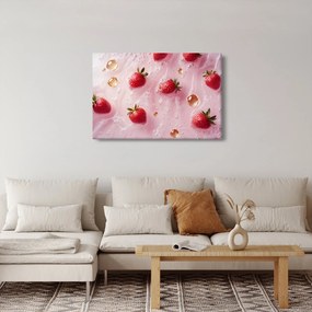 Kép - Eprek buborékokban (90x60 cm)