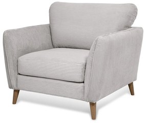 Világosszürke kordbársony fotel Paris – Scandic