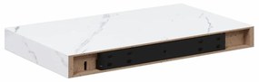 vidaXL Falpolc Falra szerelhető Fehér márvány 40 x 23,5 x 4 cm Faanyag
