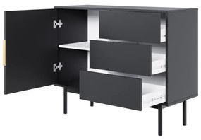 Elegán Komód Fekete Színben. VIVA VI03