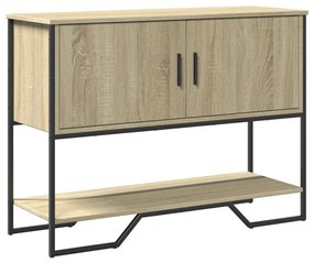 sonoma tölgy színű szerelt fa dohányzóasztal 100x35x74,5 cm
