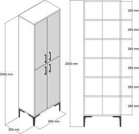 Berlin Walnut szekrény